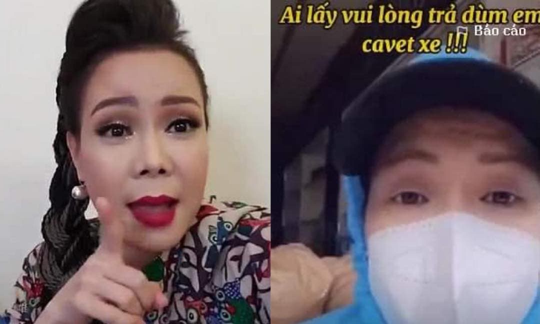 Xe chở hàng từ thiện bị trộm lấy mất cà-vẹt, Việt Hương phải 'la làng' đòi lại trên sóng livestream