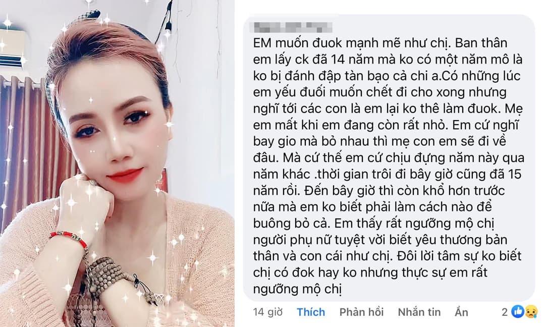 Thấy fan chịu đựng 14 năm bị chồng đánh đập, Đào Hoàng Yến: 'Có chồng tử tế thì có, còn không thì ở không cho lành'