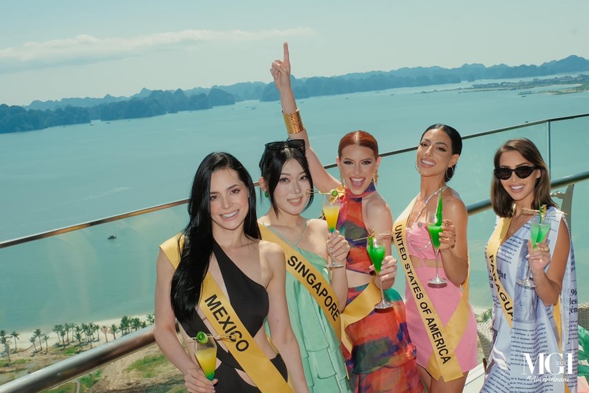 Thí sinh Miss Grand International 2023 diện đồ nổi bật ở Hạ Long